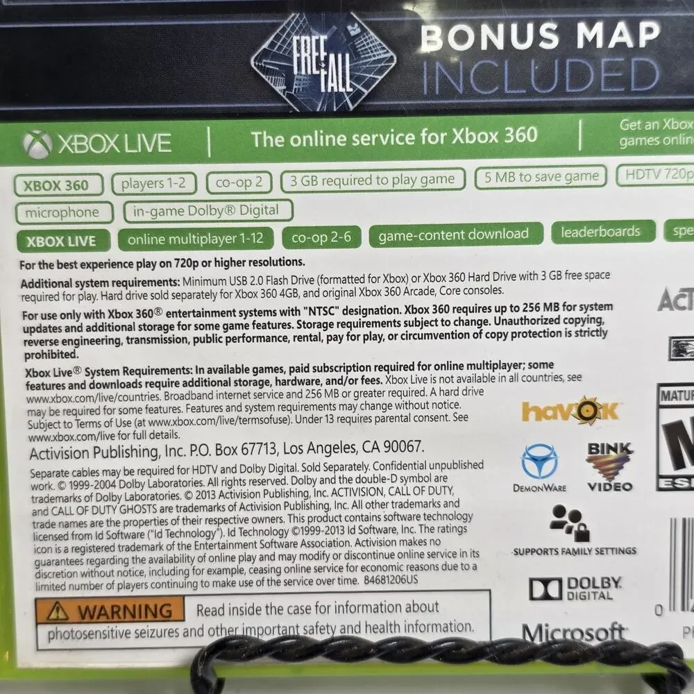 Call of Duty: Ghosts (Microsoft Xbox 360, 2013) - CIB -